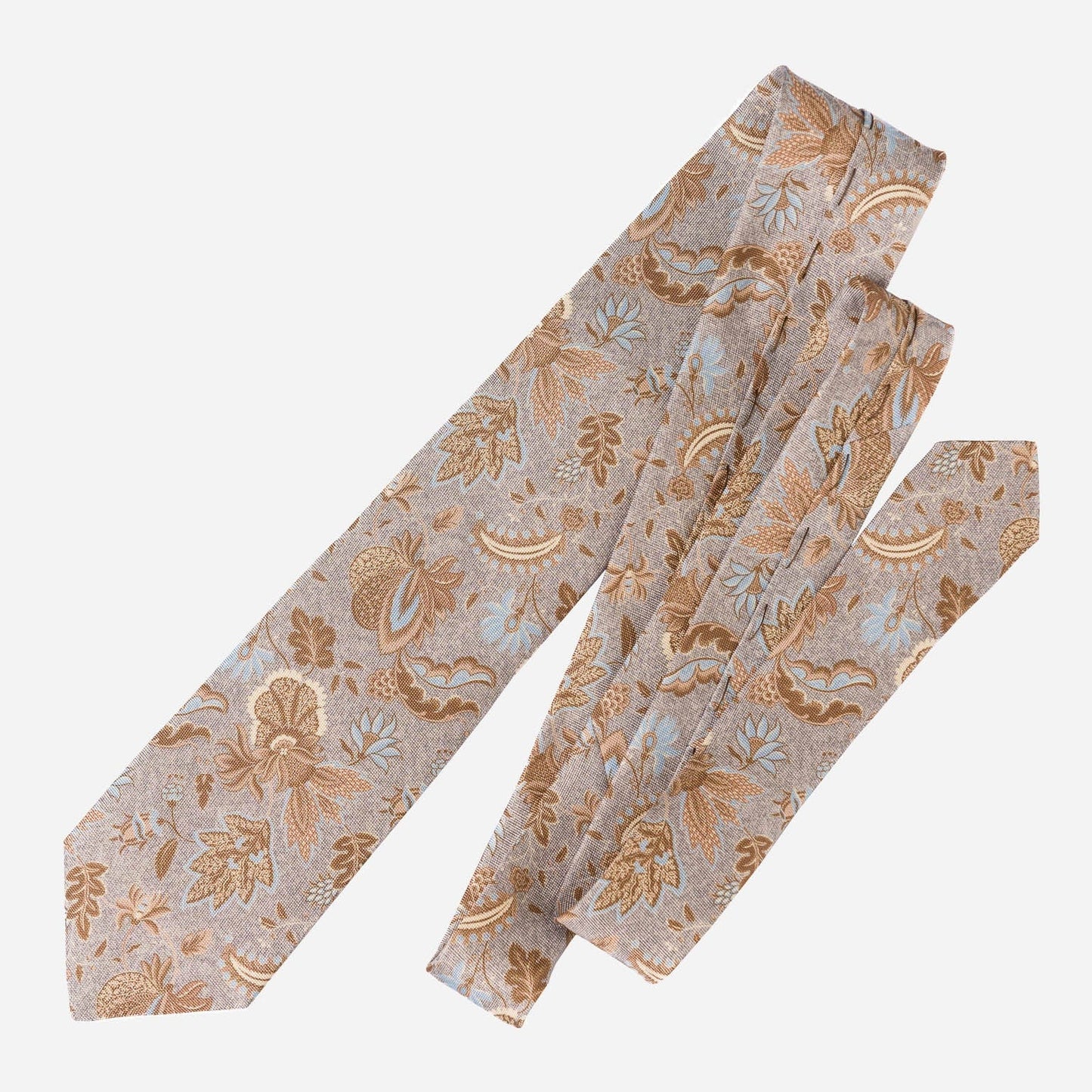 Medici - Printed Silk Tie - Dusty Blue - My Men's Shop