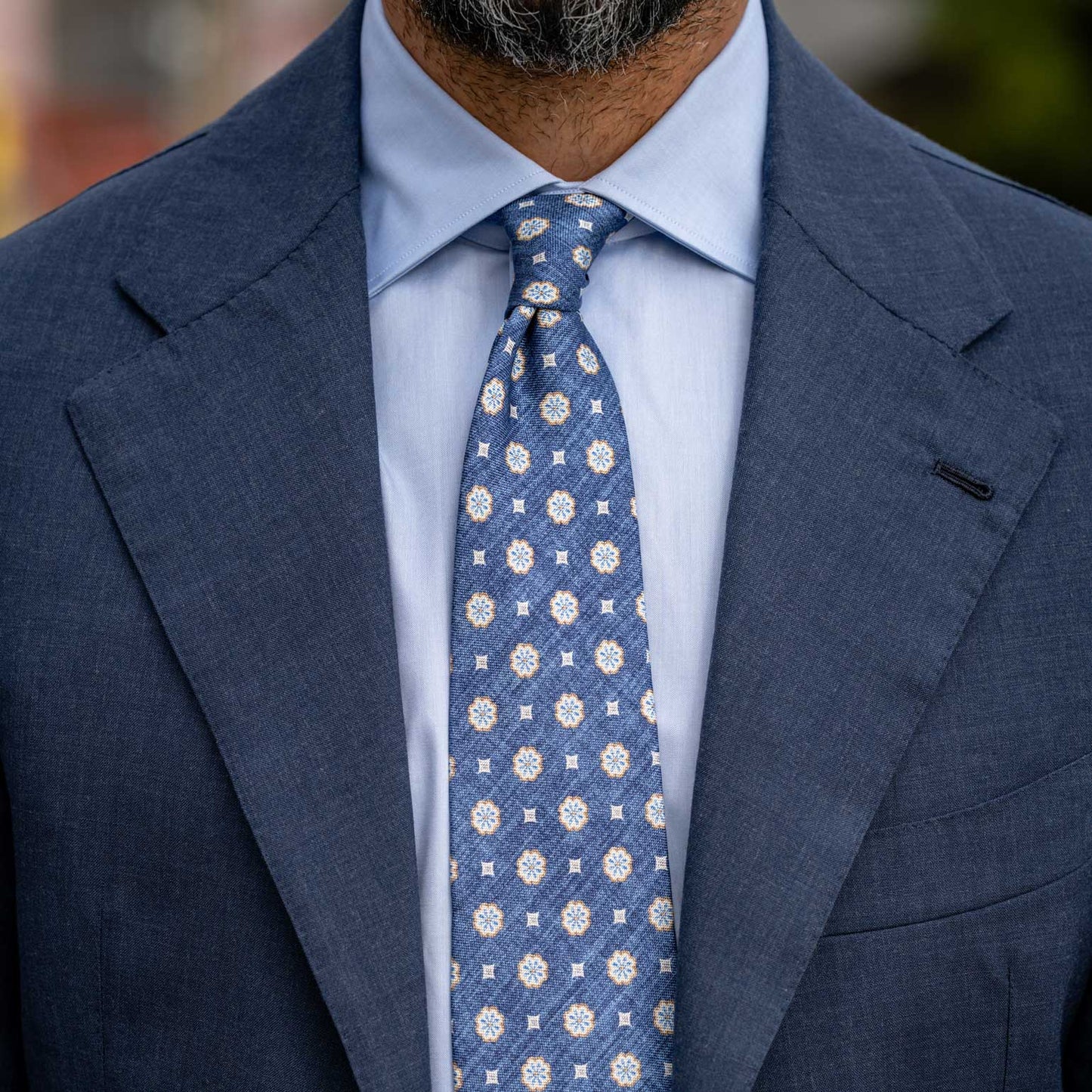 Antinori - Printed Silk Tie - Blue - My Men's Shop