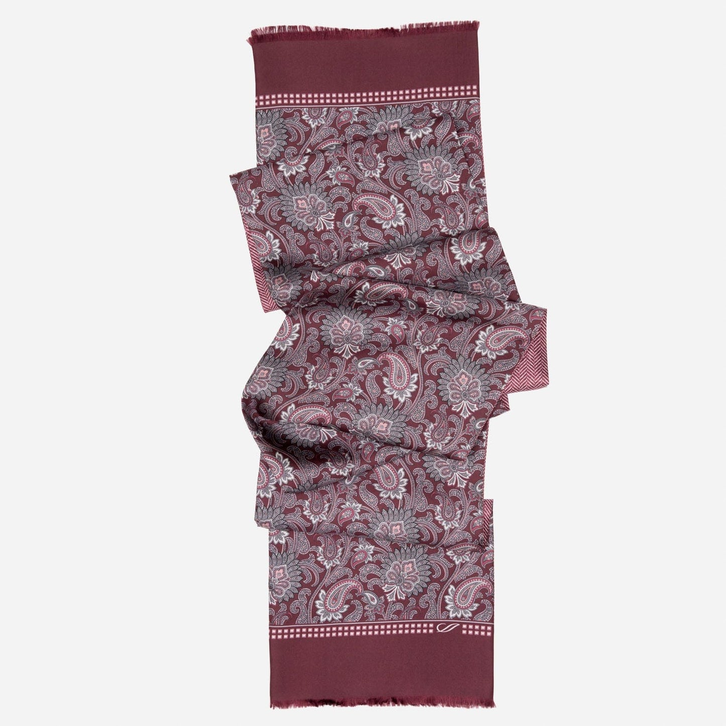 Pasquino - Reversible Silk Scarf - Wine - My Men's Shop