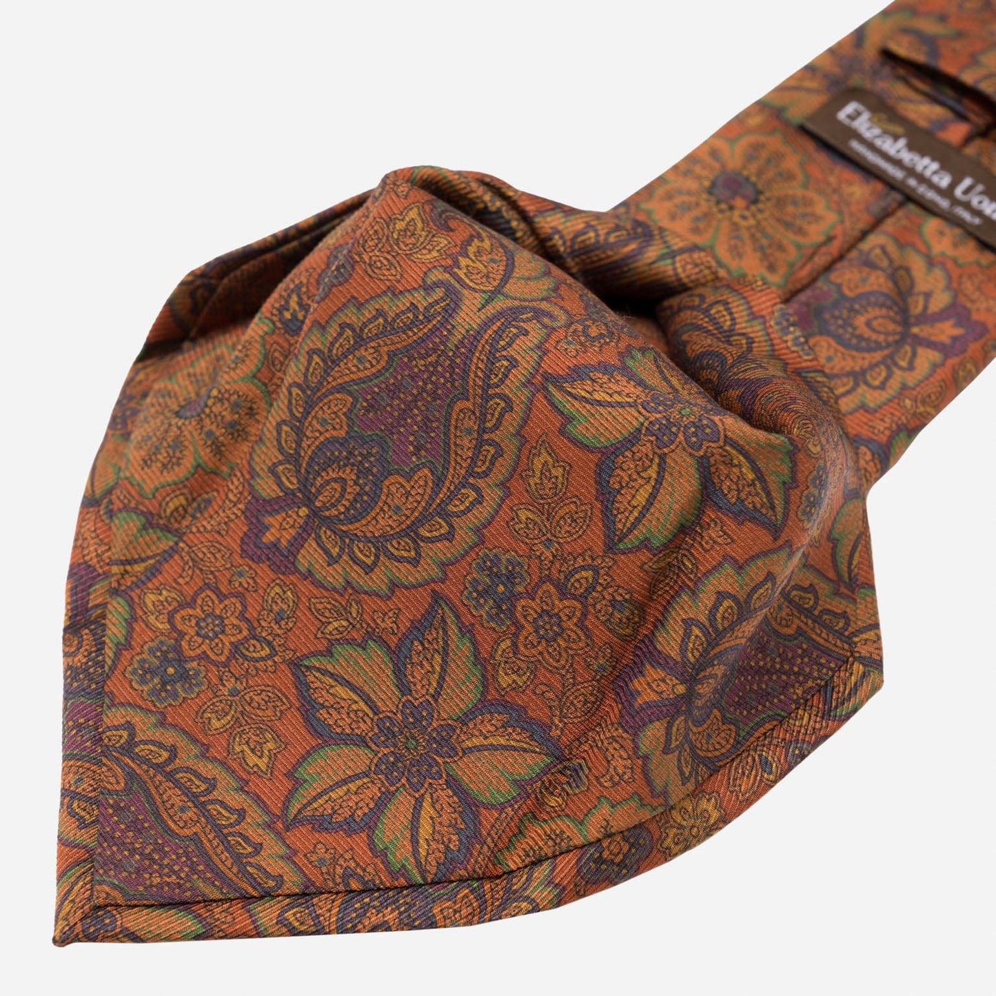 Trevi - Printed Madder Silk Tie - Ginger