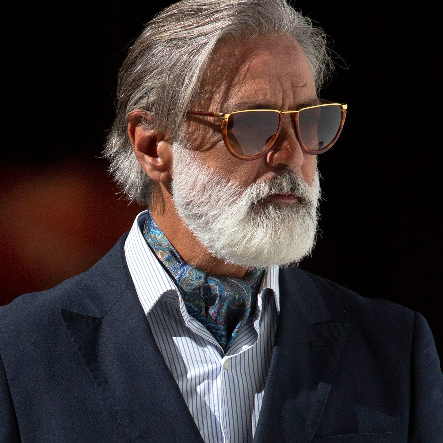 Bugatti - Silk Ascot Cravat Tie - Petrol Blue - My Men's Shop