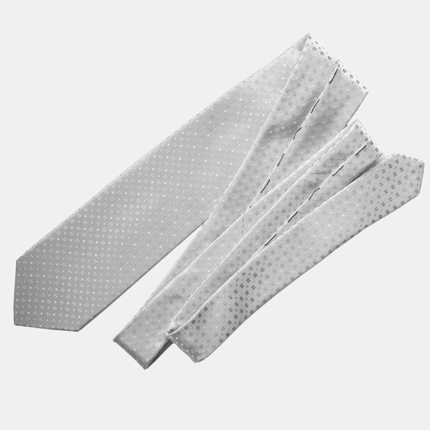 Barbera - Silk Jacquard Tie - Silver - My Men's Shop