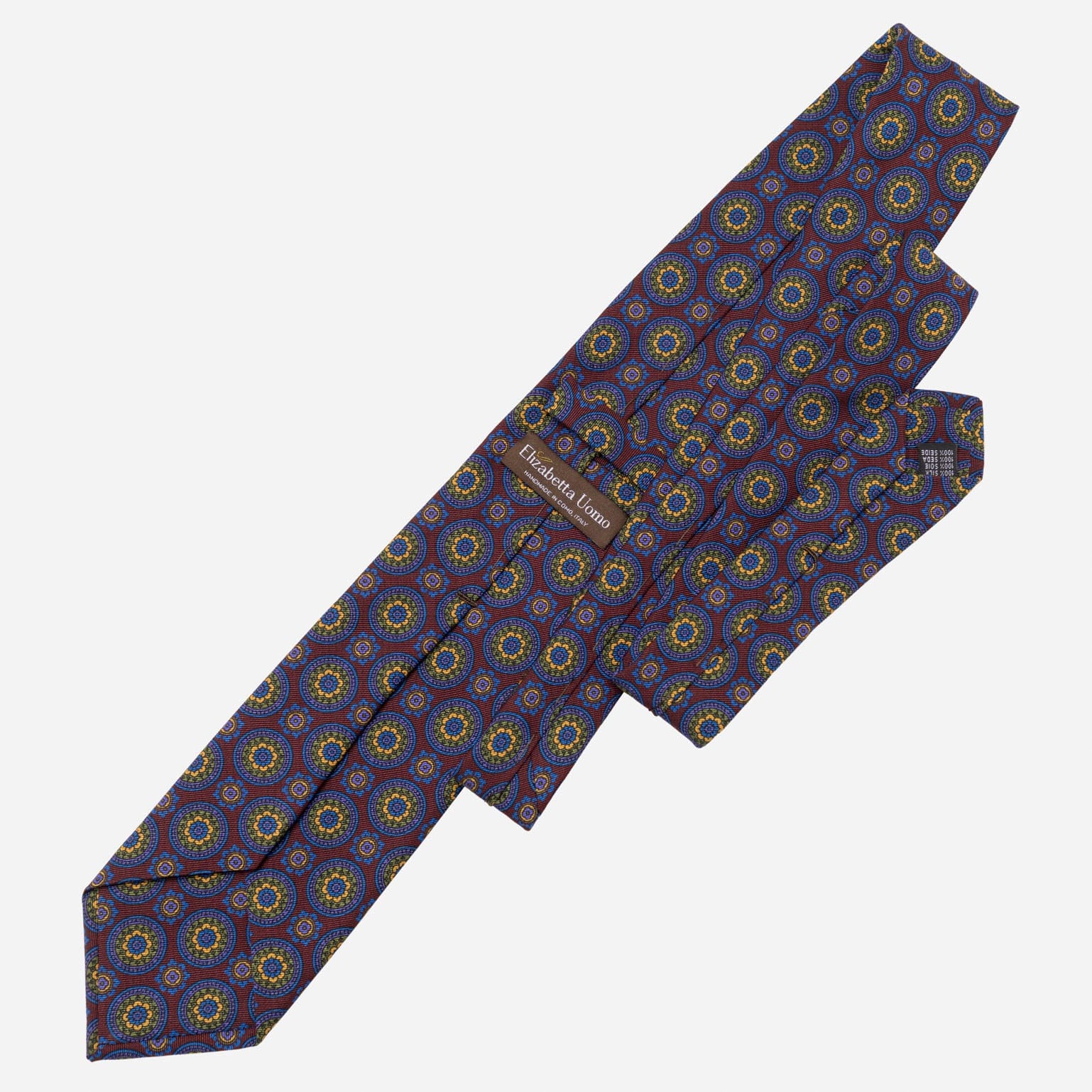 La Vigna - Printed Wool & Silk Tie - Burgundy - My Men's Shop