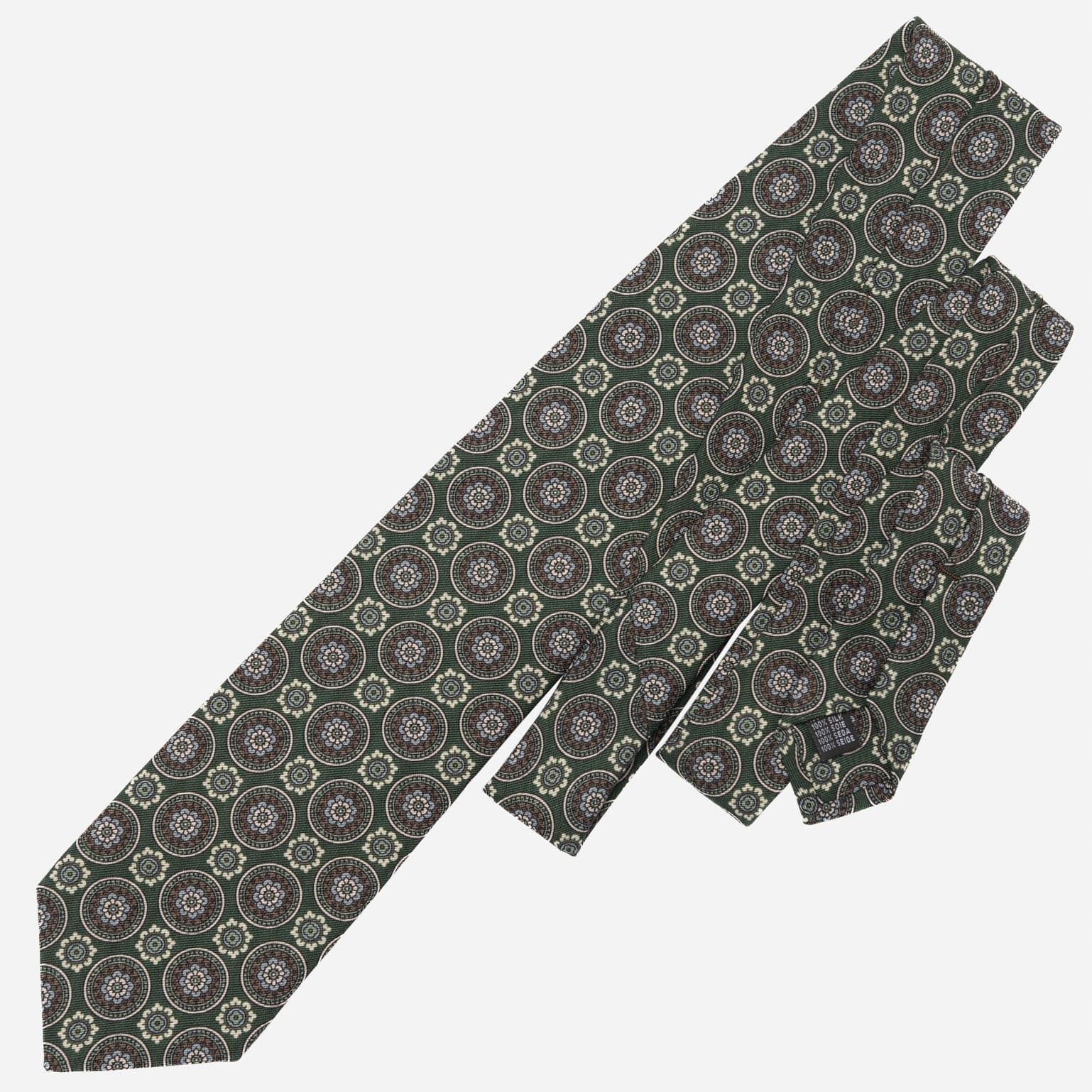 La Vigna - Printed Wool & Silk Tie - Green - My Men's Shop