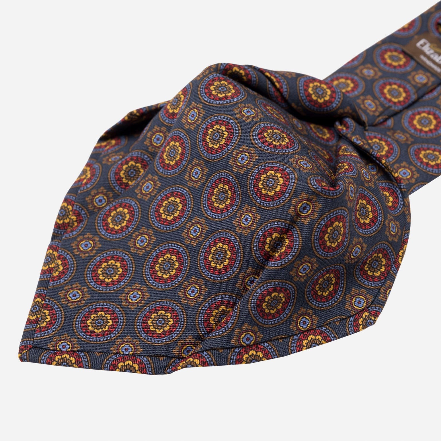 La Vigna - Printed Wool & Silk Tie - Navy - My Men's Shop