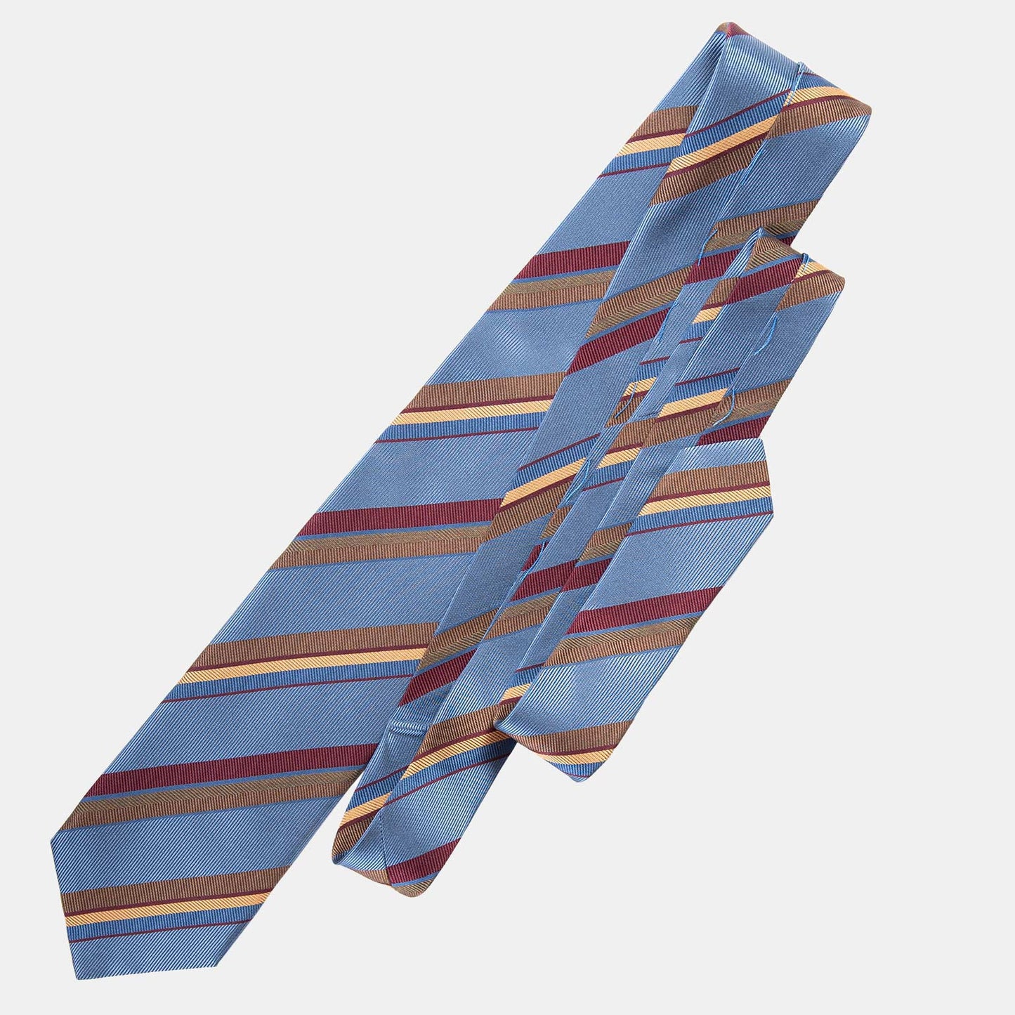 Battisti - Silk Jacquard Tie - Steel Blue - My Men's Shop