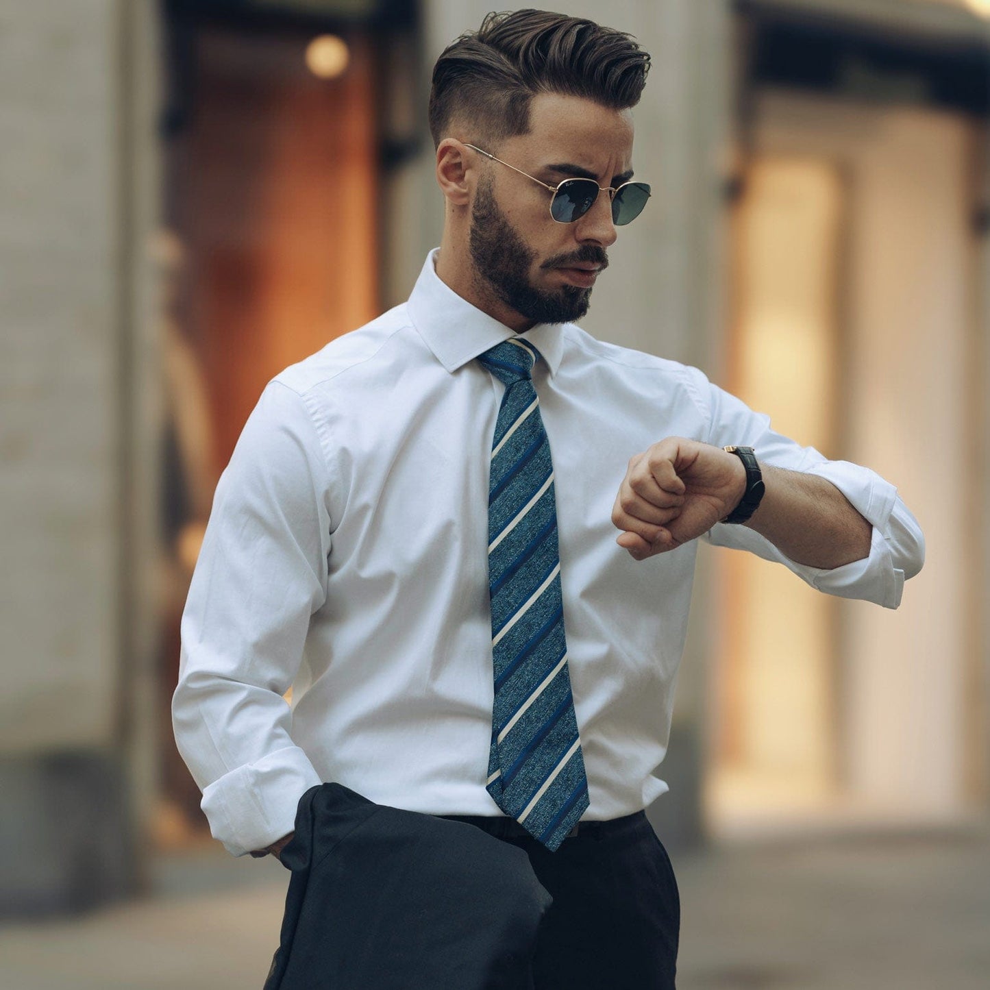 Velletri - Silk Jacquard Tie - Blue - My Men's Shop