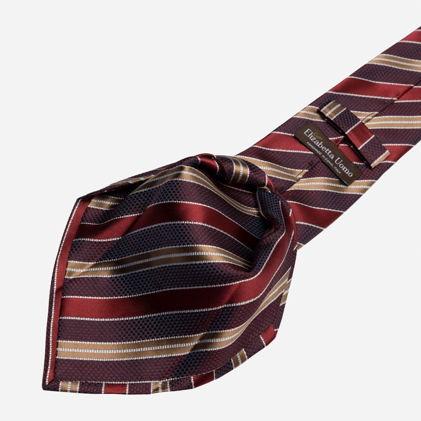 Vesuvio - Silk Jacquard Tie - Red and Burgundy - My Men's Shop
