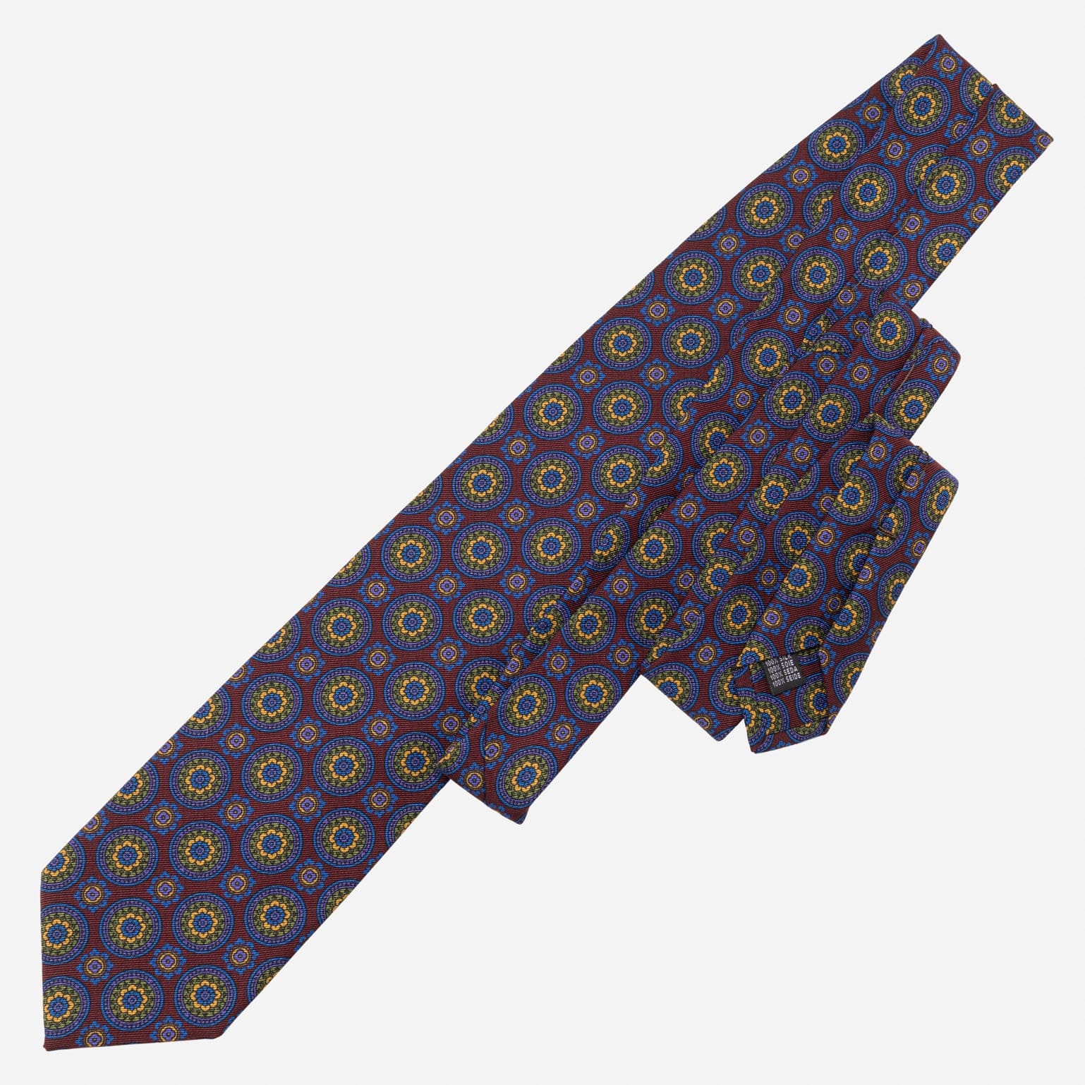 La Vigna - Printed Wool & Silk Tie - Burgundy - My Men's Shop