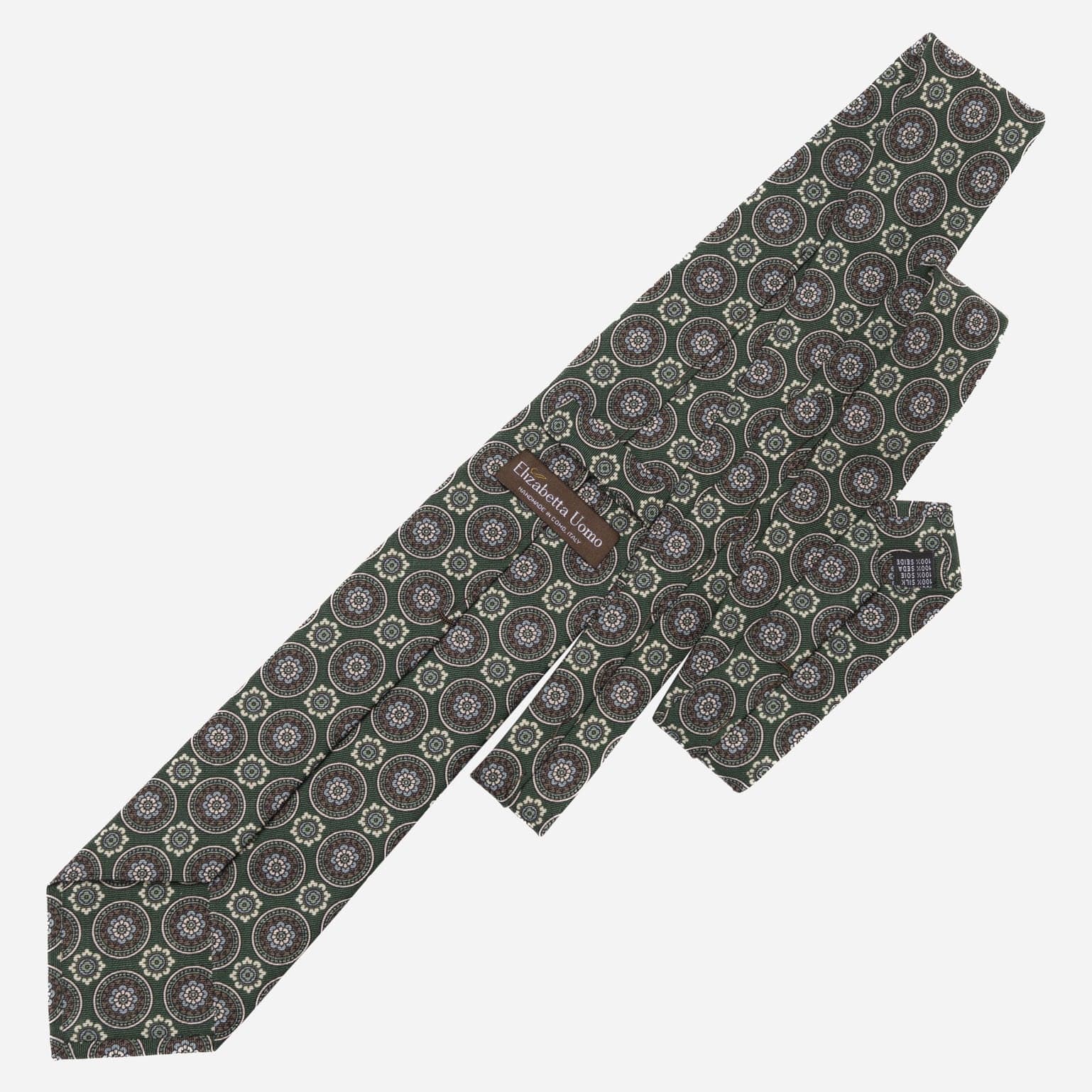 La Vigna - Printed Wool & Silk Tie - Green - My Men's Shop