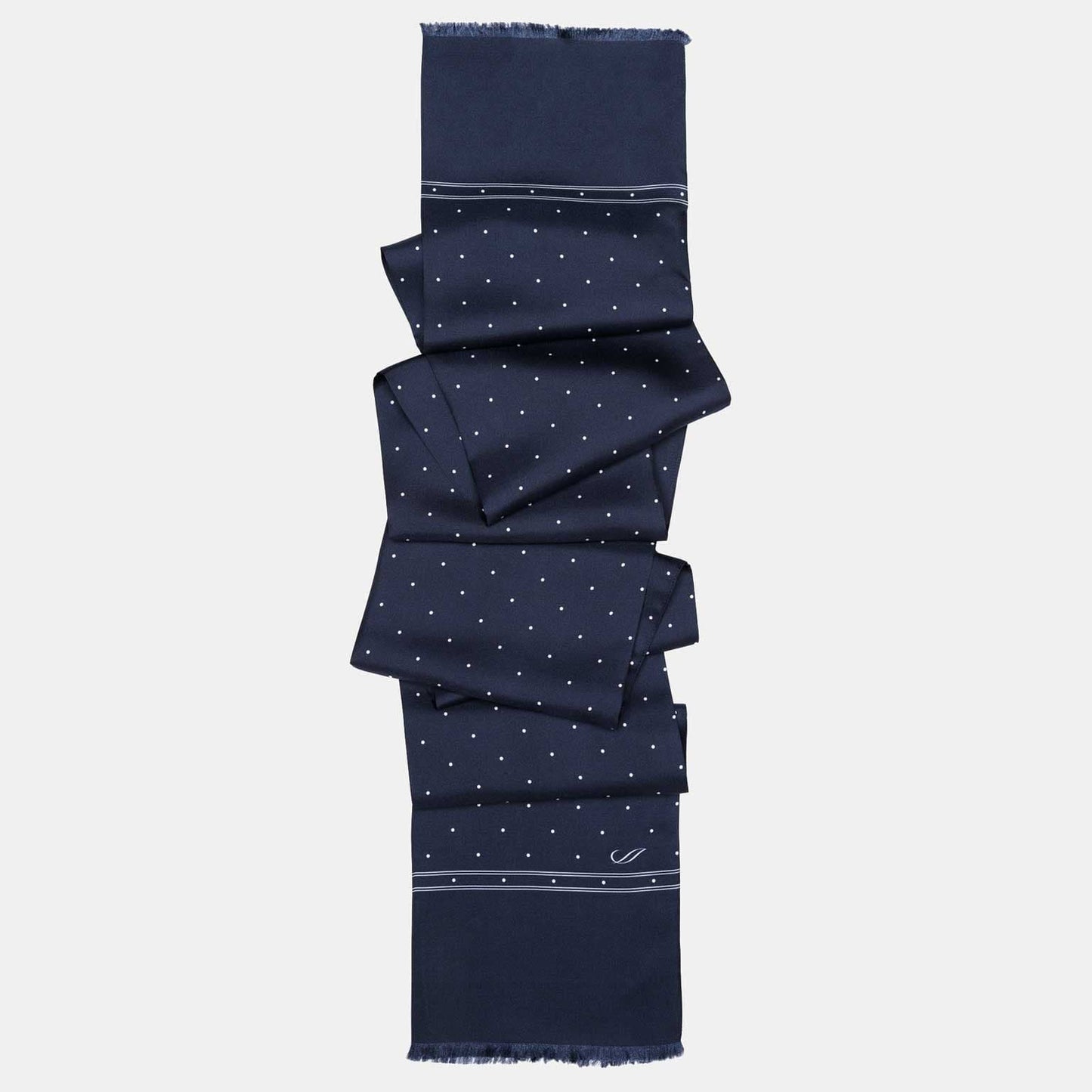 Savona - Slim Silk Scarf - Midnight Blue - My Men's Shop