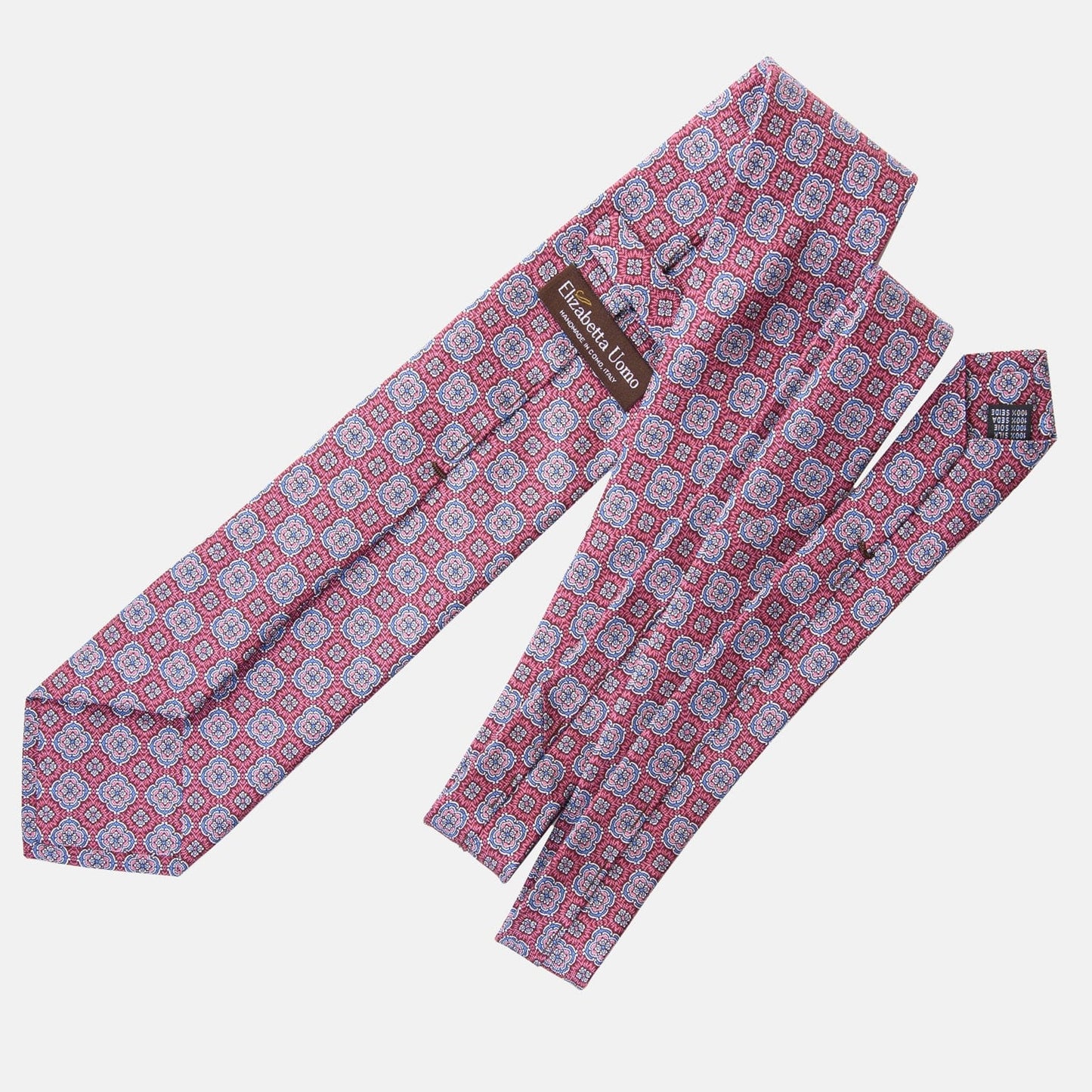 Veneto - Printed Silk Tie - Claret Red