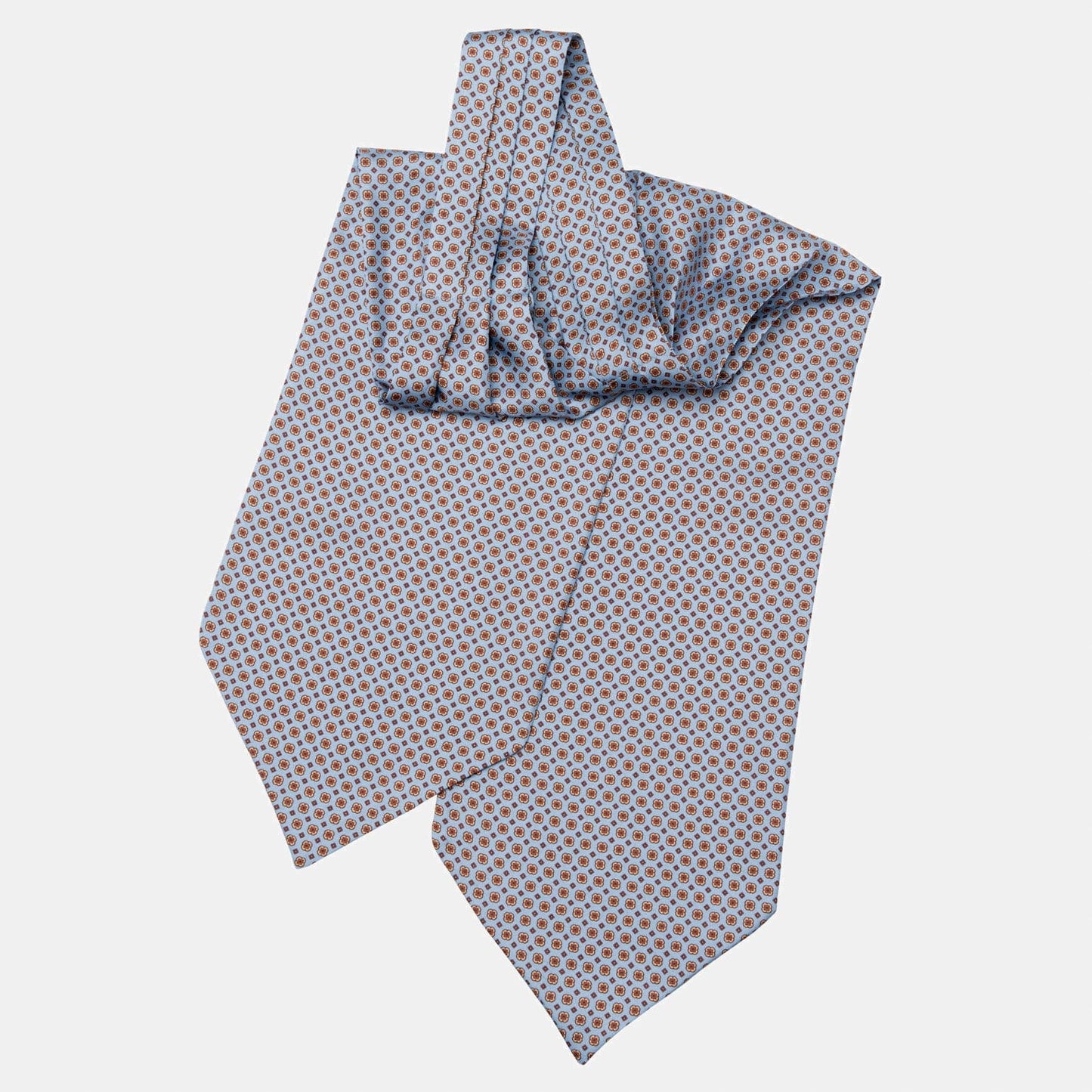 Navona - Silk Ascot Cravat Tie - Azure - My Men's Shop