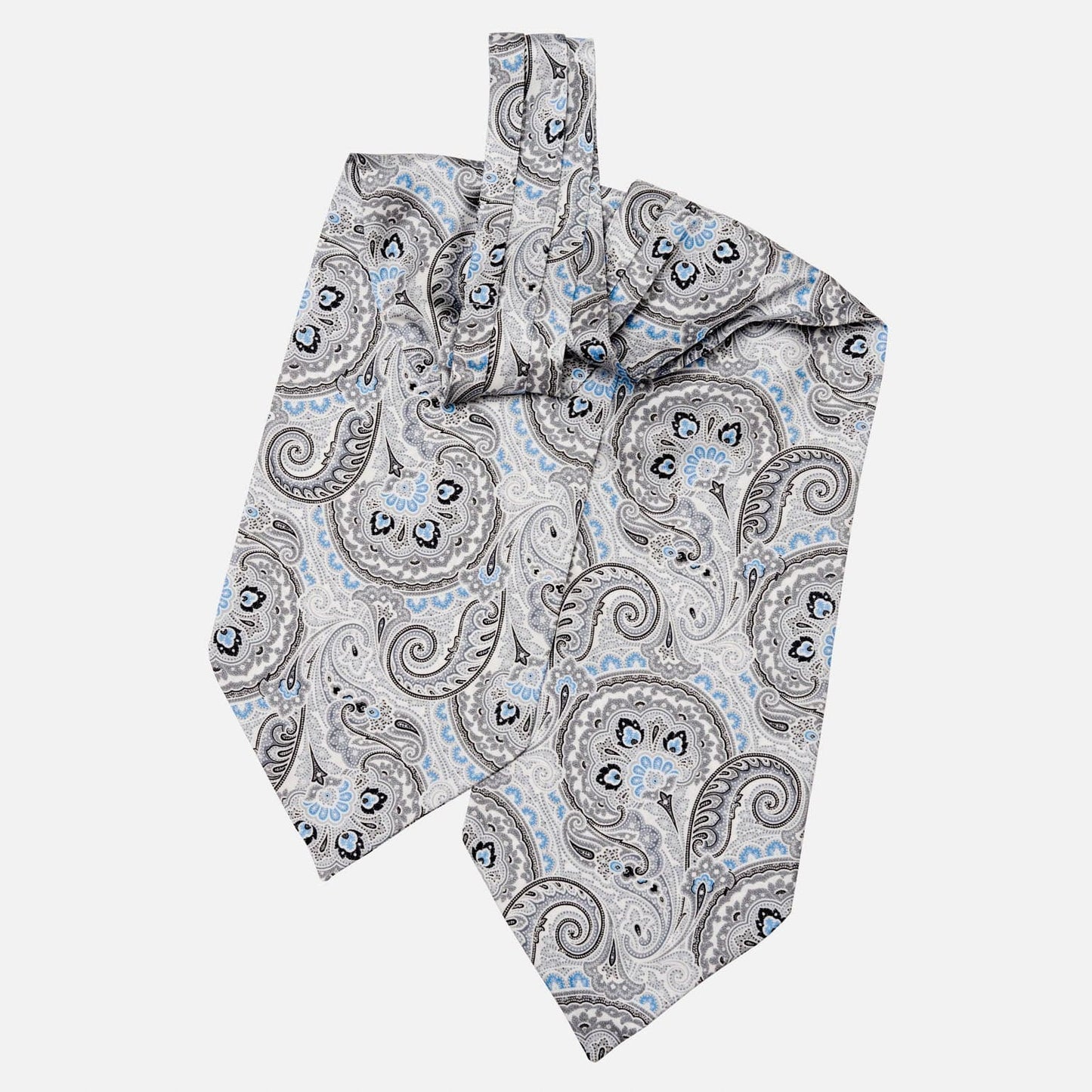 Bugatti - Silk Ascot Cravat Tie - Grey - My Men's Shop