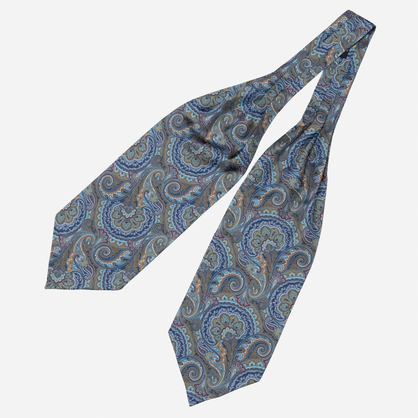 Bugatti - Silk Ascot Cravat Tie - Petrol Blue - My Men's Shop