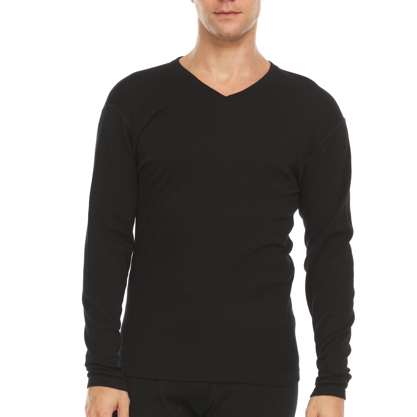 Midweight - Men's Long Sleeve V-Neck Sweater 100% Merino Wool - My Men's Shop