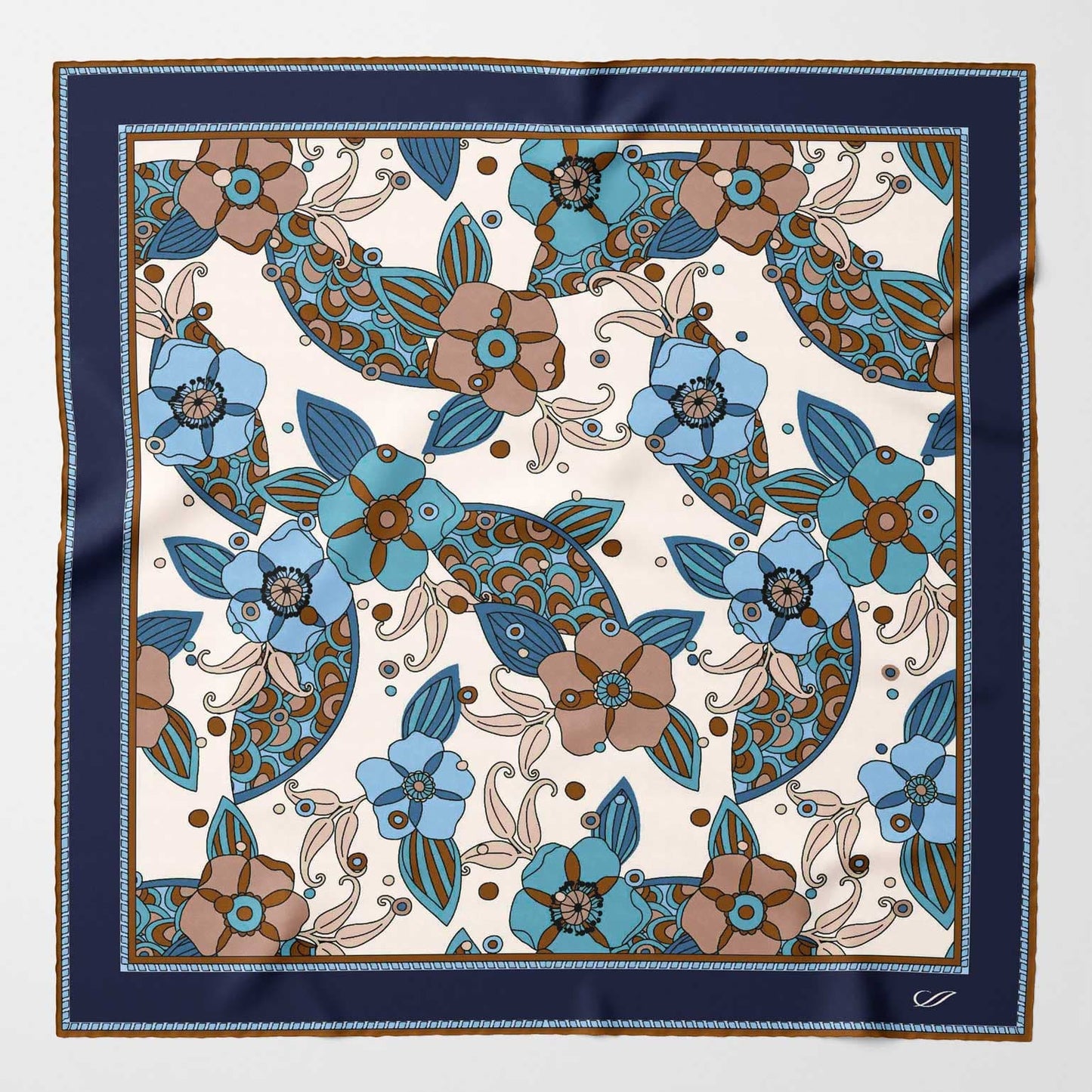 Martino - Silk Pocket Square - Blue - My Men's Shop