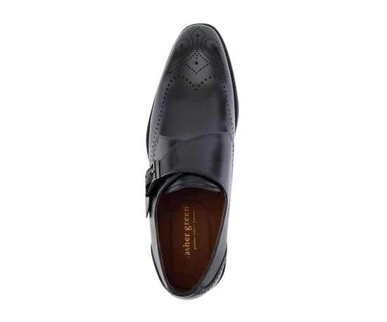 ASHER GREEN - AG1274 LEATHER MONK SLIP ON - My Men's Shop