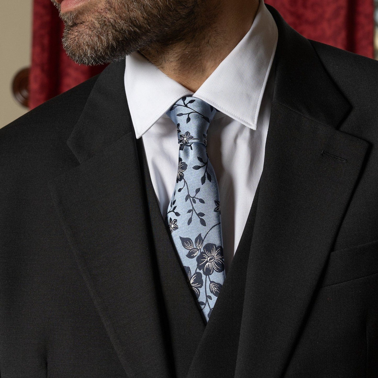 Silvio - Silk Jacquard Tie - Sky Blue - My Men's Shop