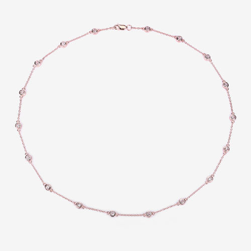 Collar de plata de ley .925 con morganita genuina de 1,62 quilates