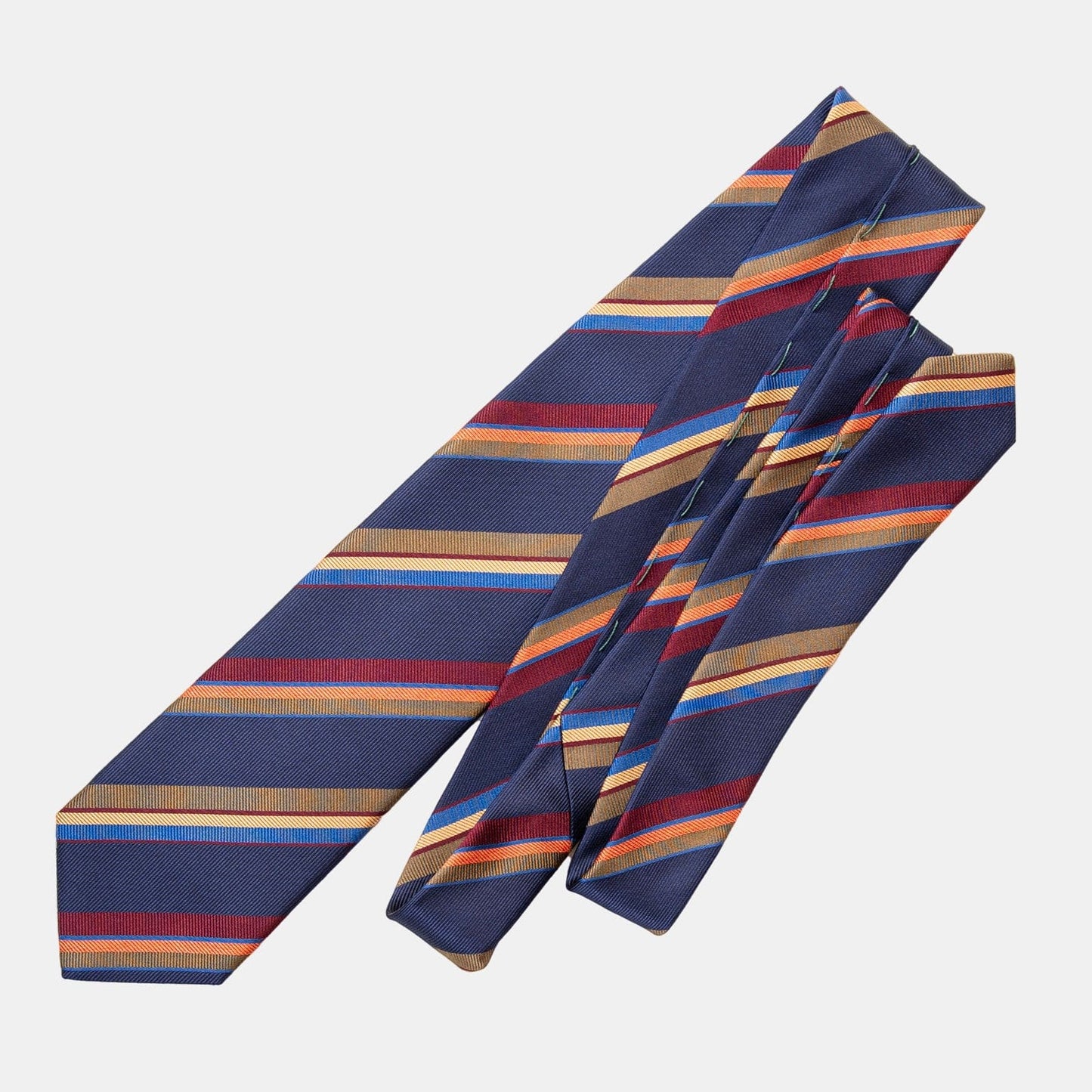 Battisti - Silk Jacquard Tie - Navy - My Men's Shop