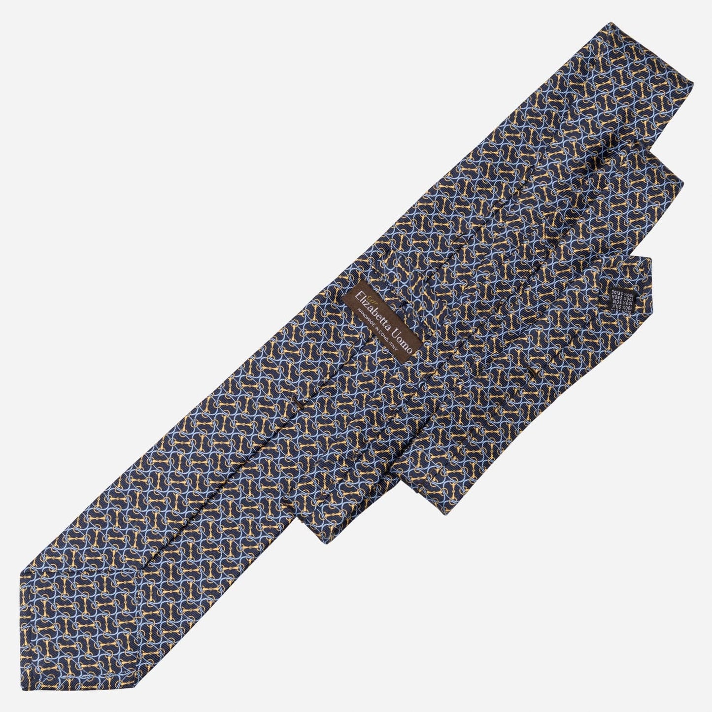 Palio - Printed Silk Tie - Navy