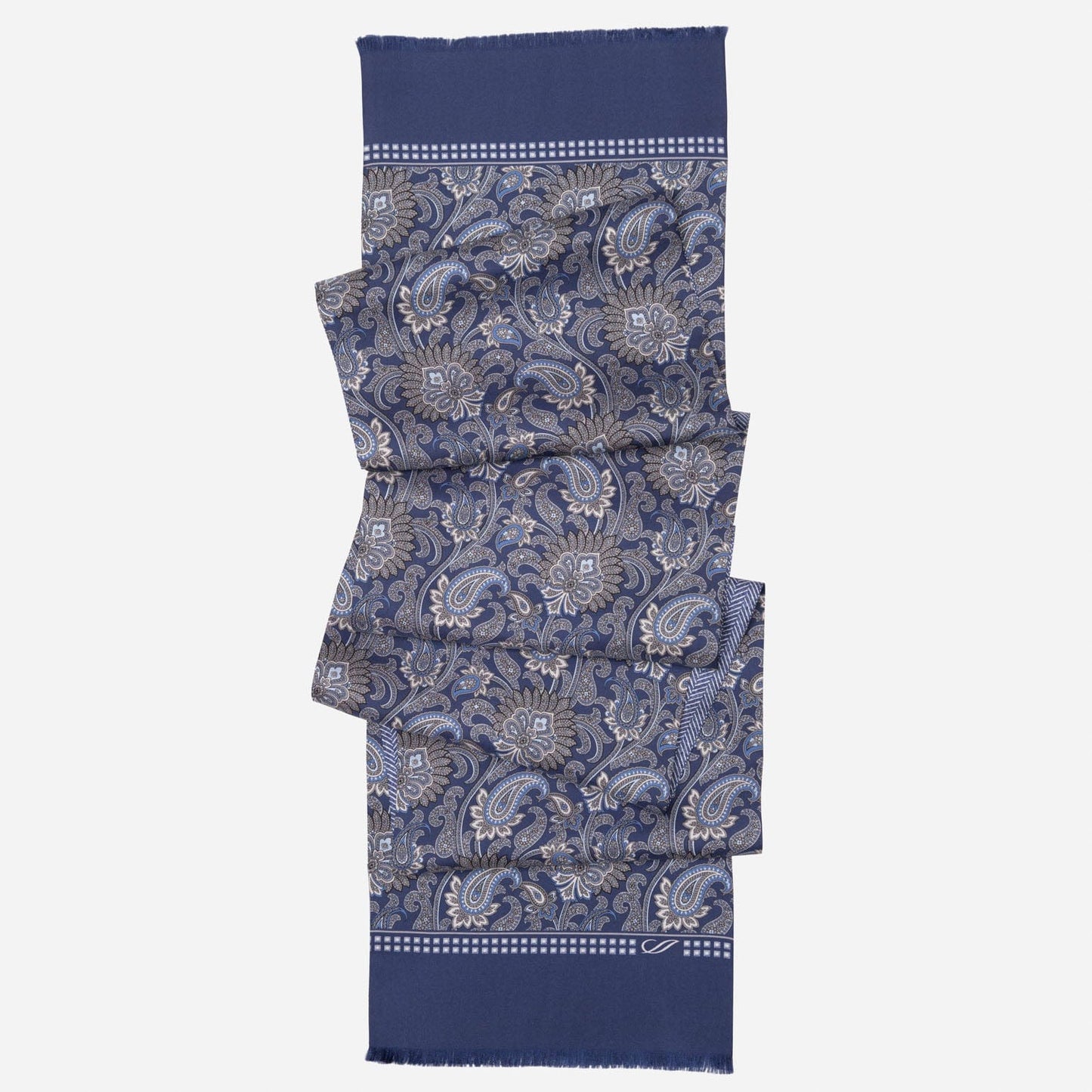 Pasquino - Reversible Silk Scarf - Navy - My Men's Shop