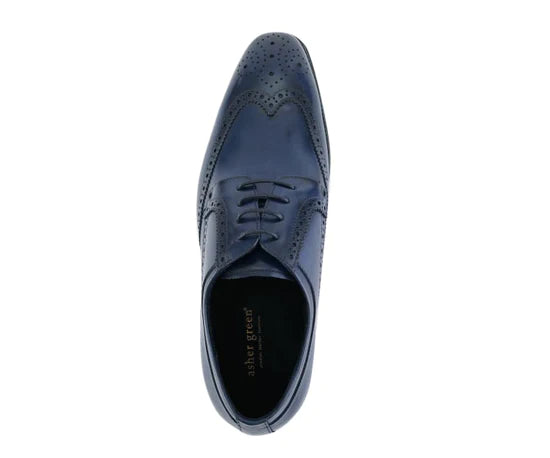 ASHER GREEN - AG2749 LEATHER WING TIP COMFORTABLE RUBBER SOLE - My Men's Shop