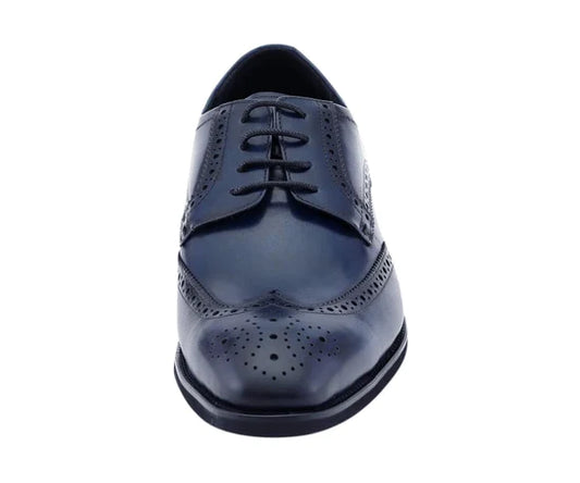 ASHER GREEN - AG2749 LEATHER WING TIP COMFORTABLE RUBBER SOLE - My Men's Shop