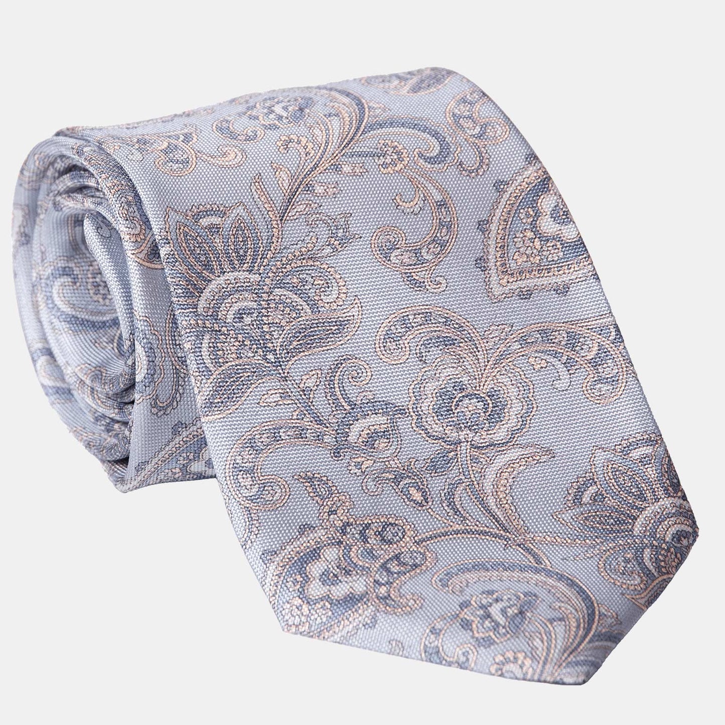 Novara - Printed Silk Tie - Sky Blue - My Men's Shop