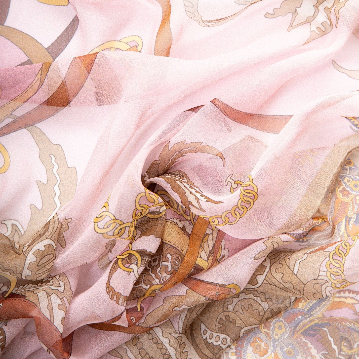 Alessandra - Long Silk Scarf - Cameo Pink