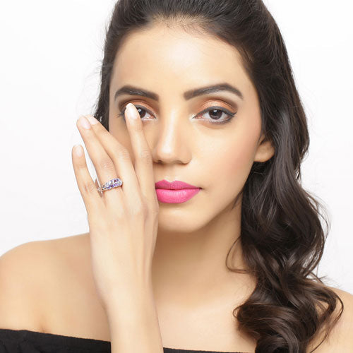Anillo de plata de ley .925 con tanzanita genuina de 1.63 quilates