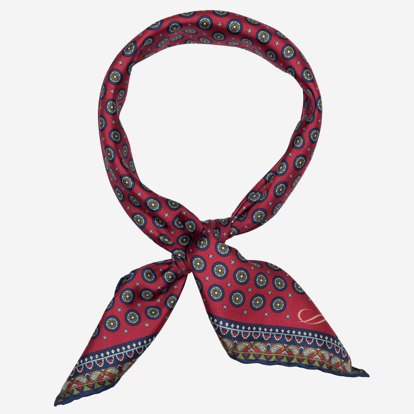 Toscana - Silk Neckerchief - Cranberry - My Men's Shop