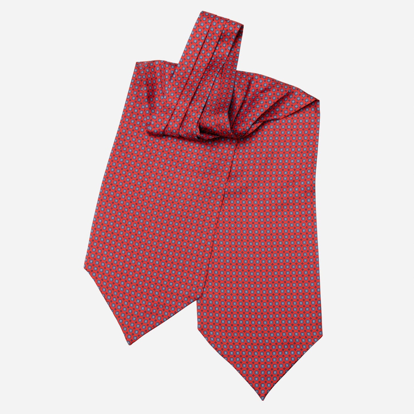 Navona - Silk Ascot Cravat Tie - Red - My Men's Shop