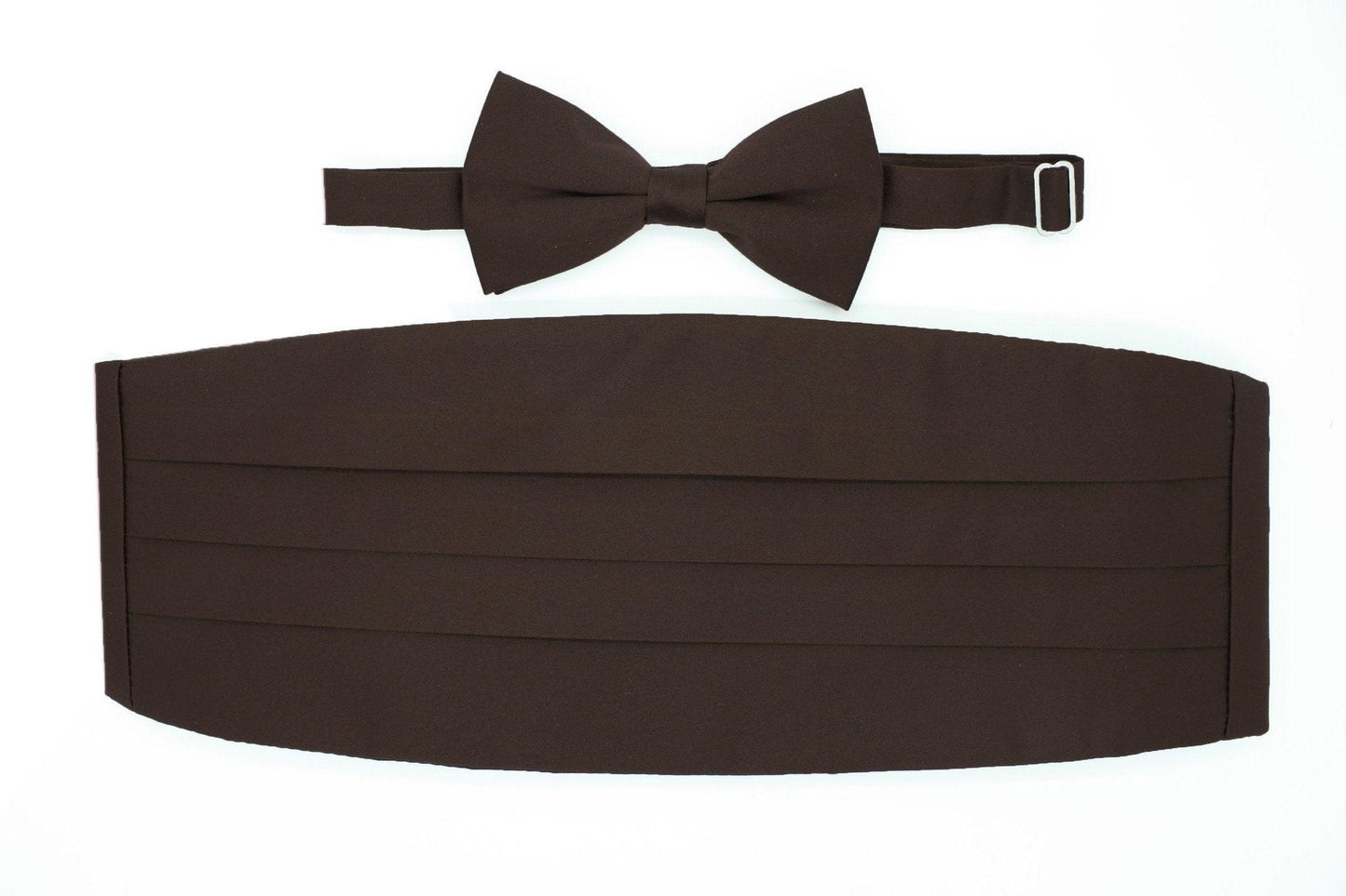 Satine Brown Bow Tie & Cummerbund Set