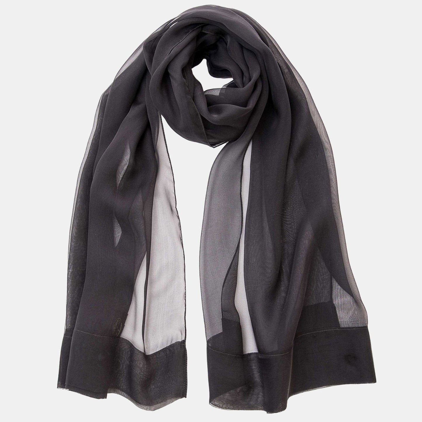 Carmen - Silk Scarf Shawl - Black