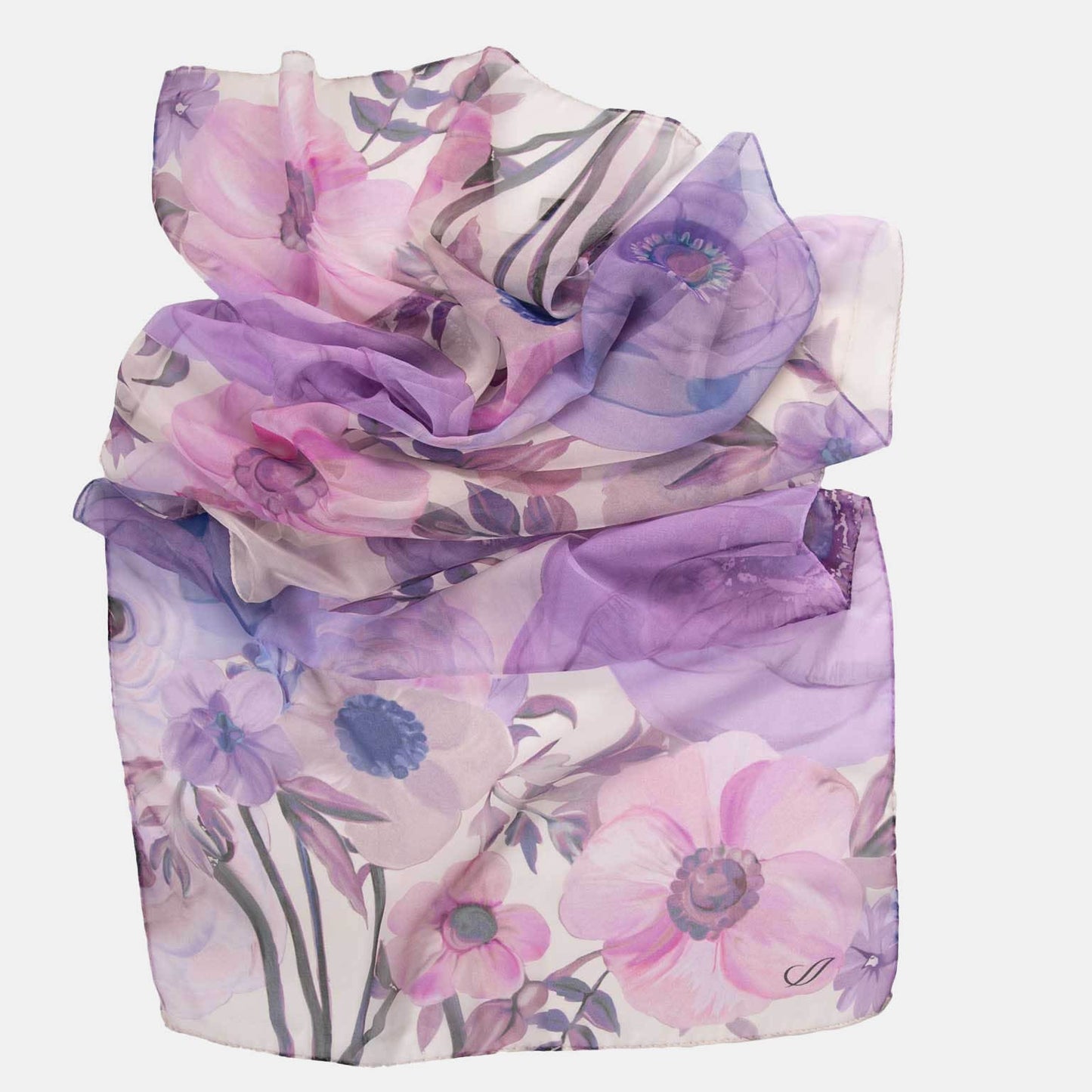 Campo de' Fiori - Long Silk Scarf - Lavender