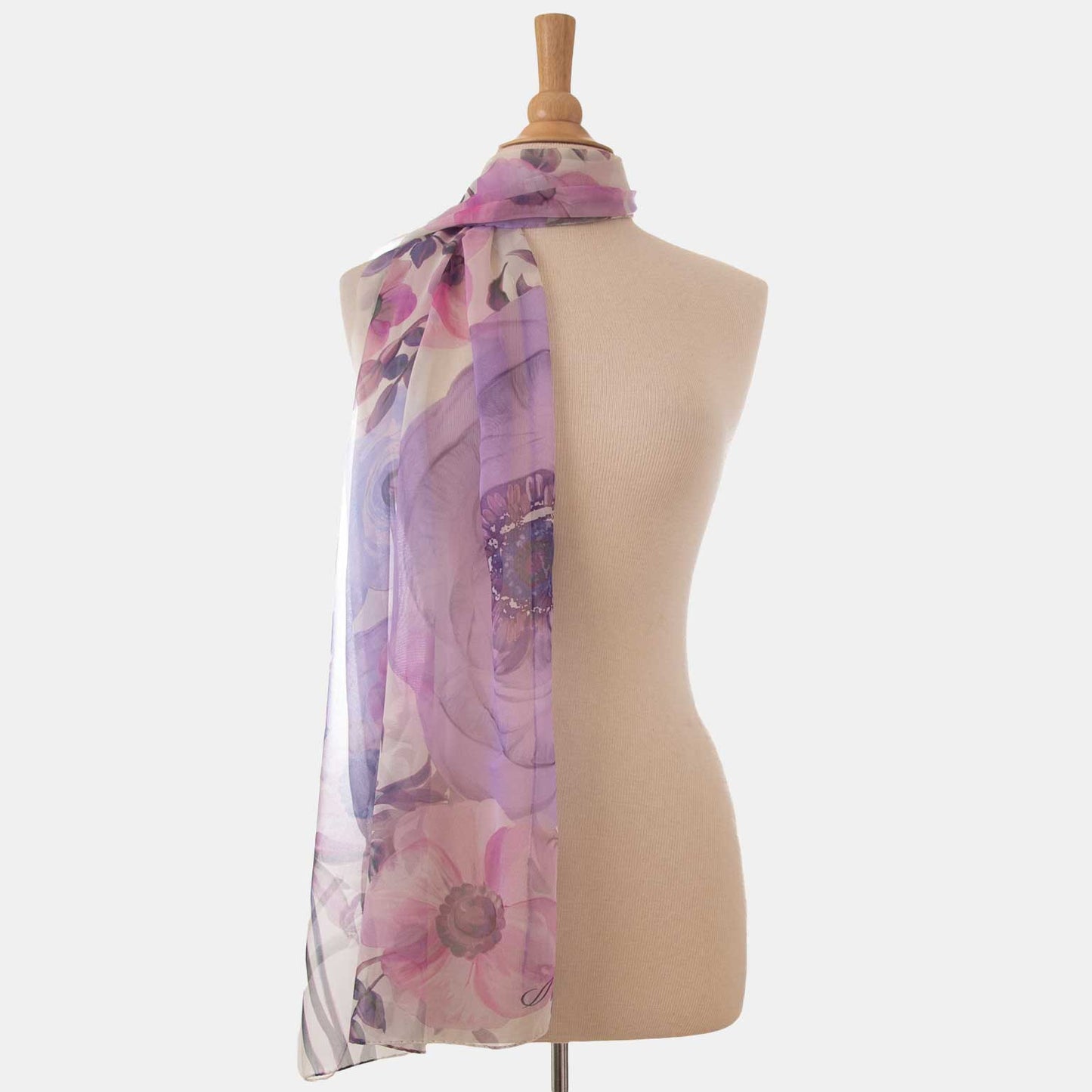 Campo de' Fiori - Long Silk Scarf - Lavender