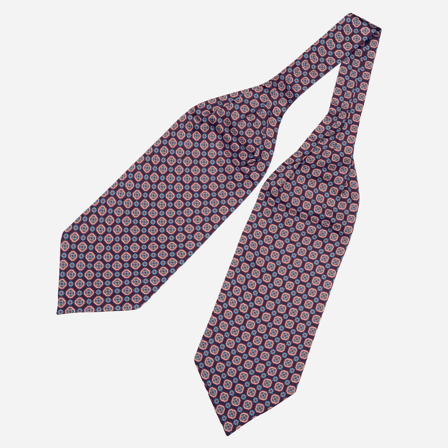 Barberini - Silk Ascot Cravat Tie - Blue and Navy - My Men's Shop