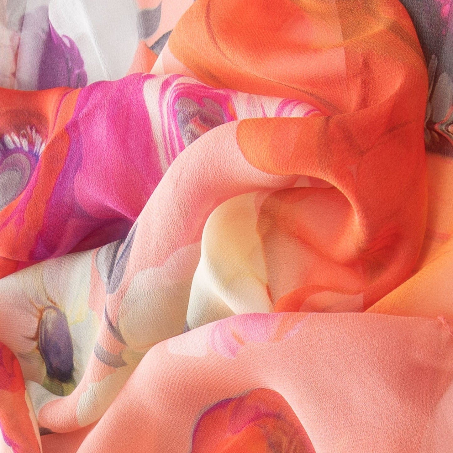 Campo de' Fiori - Long Silk Scarf - Coral - My Men's Shop