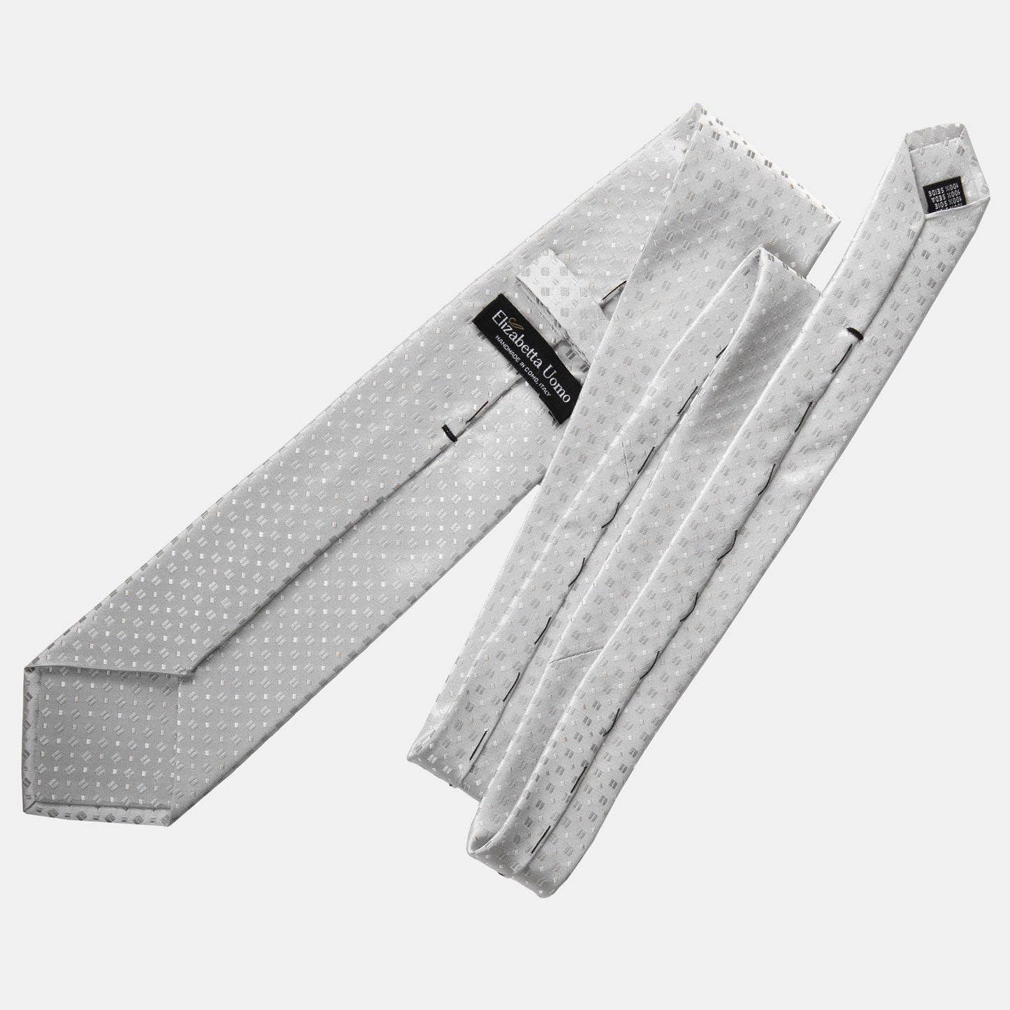 Barbera - Silk Jacquard Tie - Silver - My Men's Shop