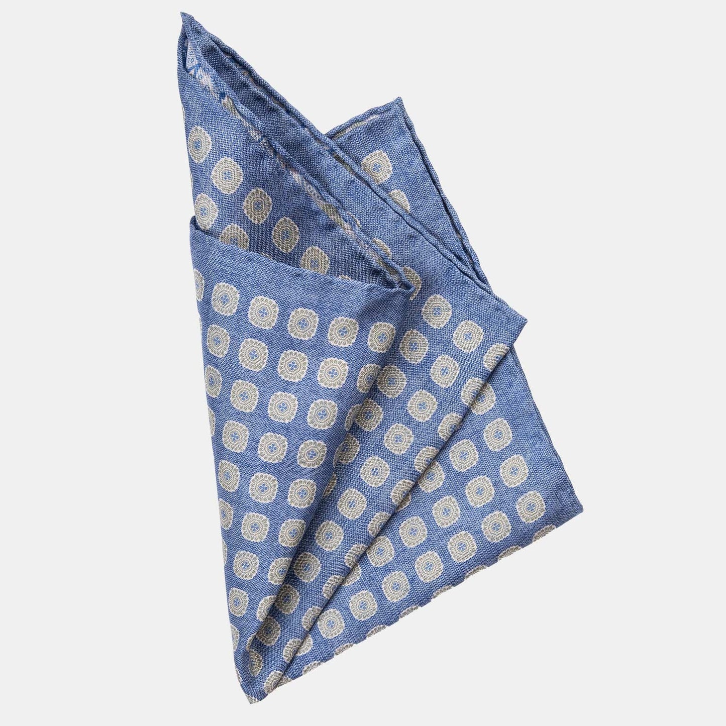 Assisi - Double Sided Silk Pocket Square - Sky Blue - My Men's Shop