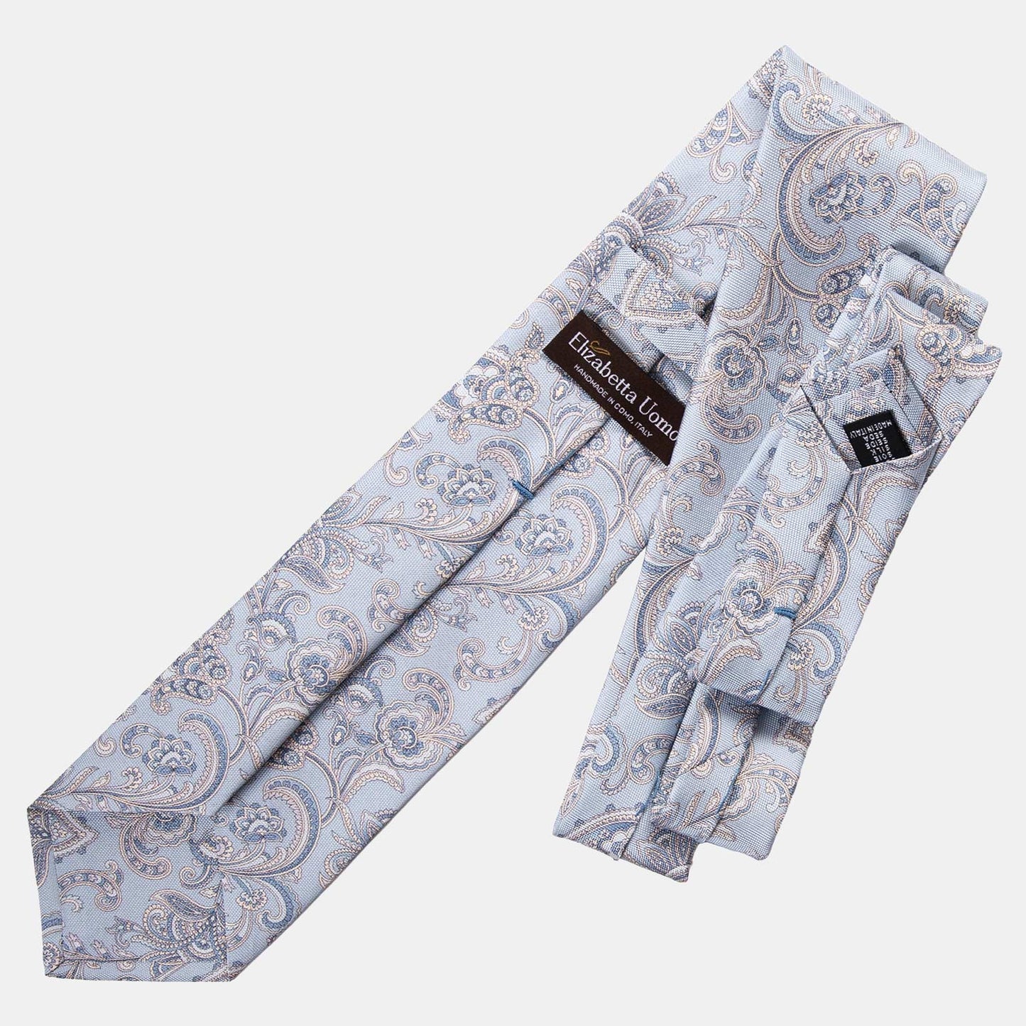 Novara - Printed Silk Tie - Sky Blue - My Men's Shop
