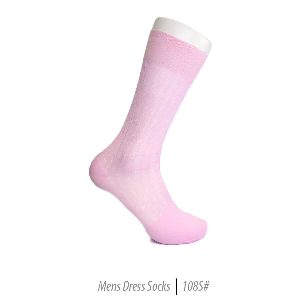 Men's Short Nylon Socks 108S - Pink