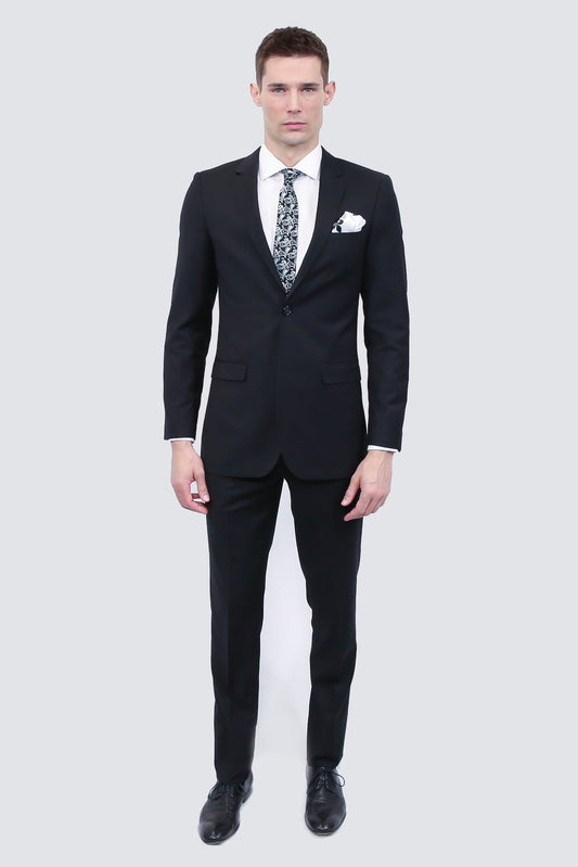 Tailor's Stretch Blend Suit | Classic Black Modern or Slim Fit - My Men's Shop