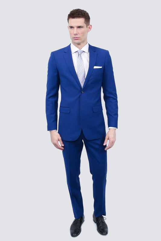 Tailor's Stretch Blend Suit | French Blue Modern or Slim Fit - My Men's Shop