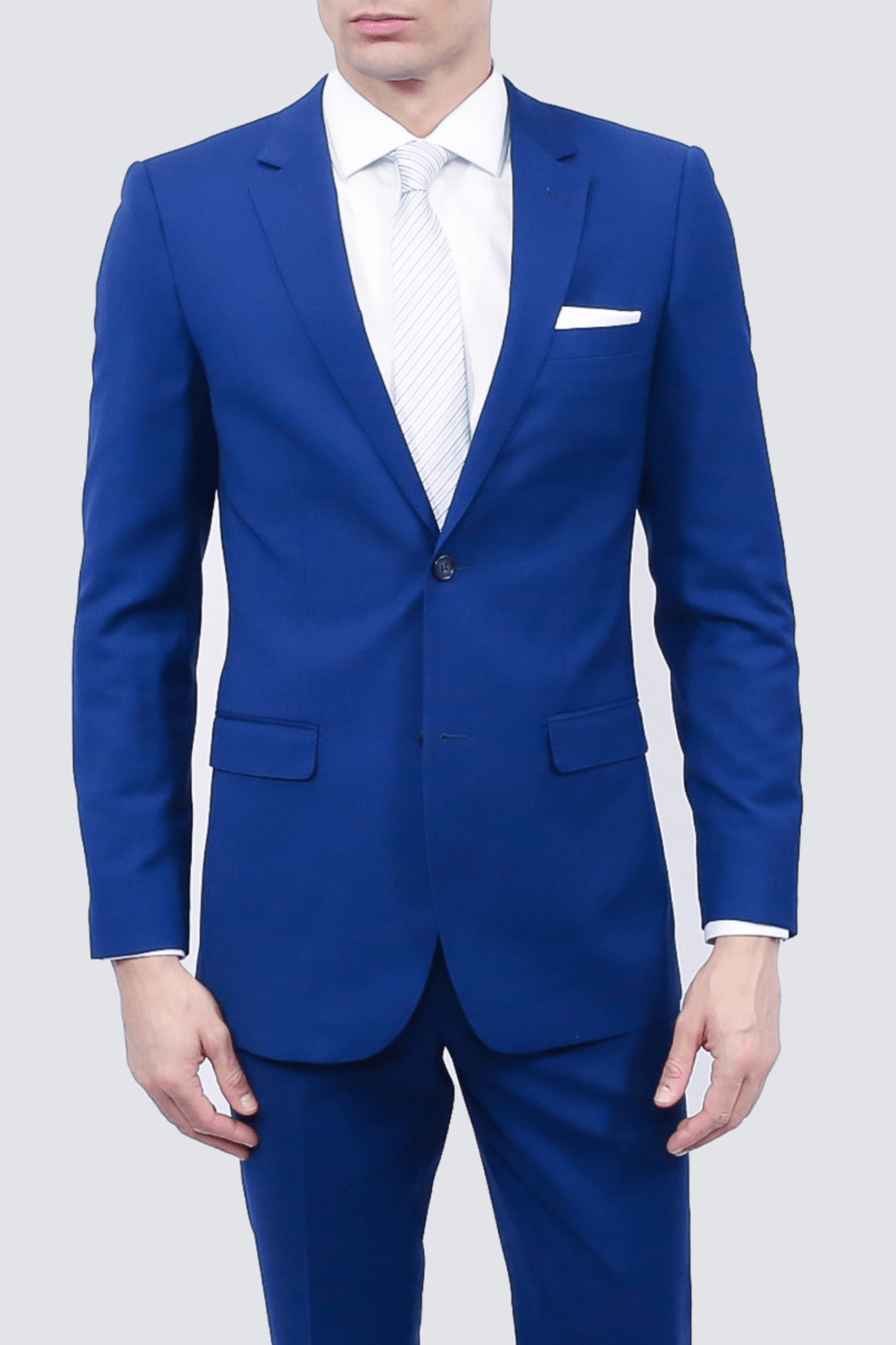 Tailor's Stretch Blend Suit | French Blue Modern or Slim Fit - My Men's Shop