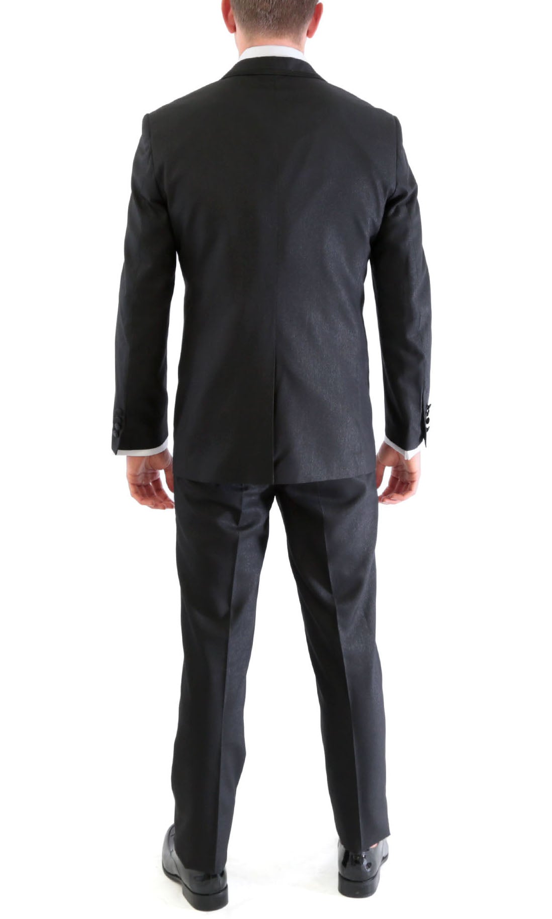 TX100 Men's Premium Black Slim Fit 2 pc Tuxedo