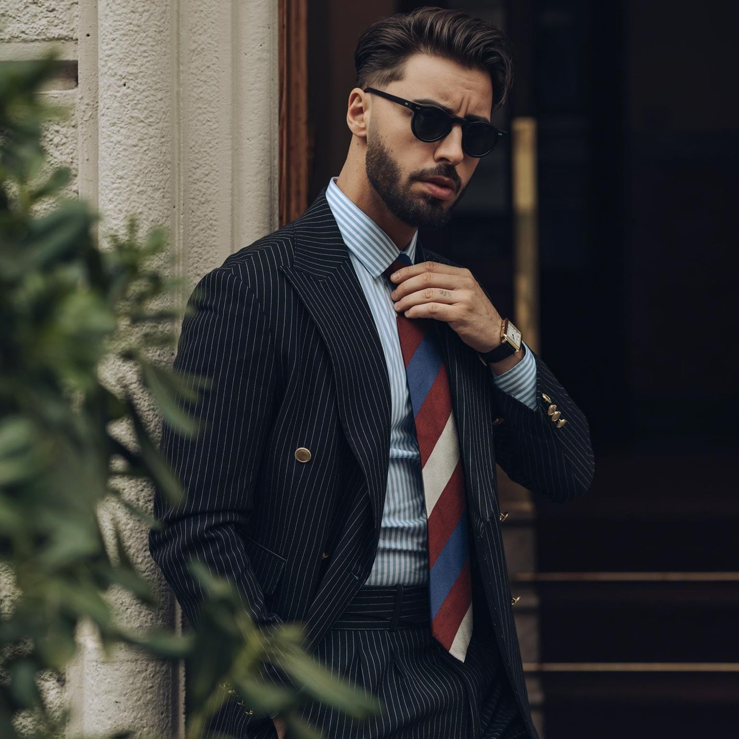 Conero - Silk Jacquard Tie - Burgundy