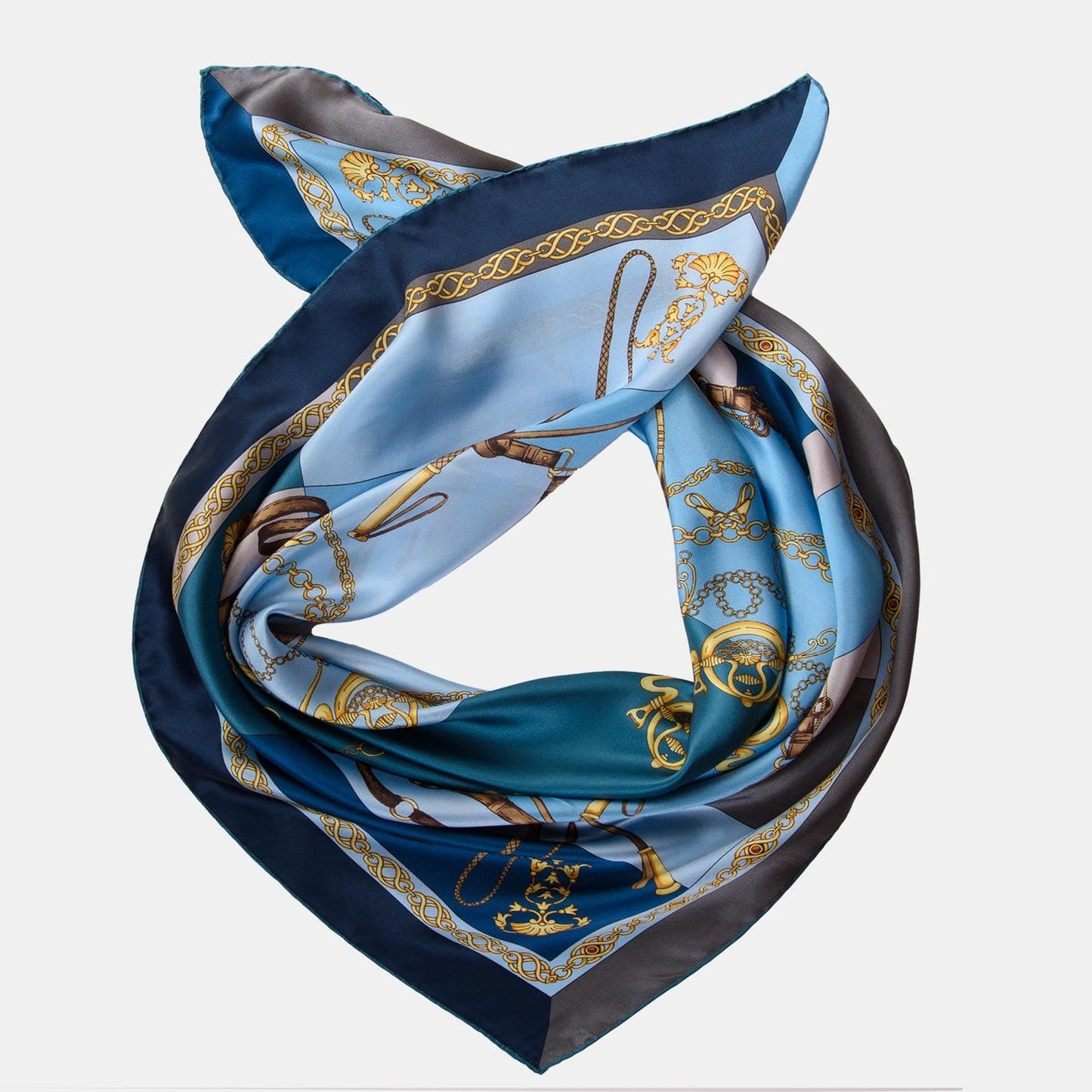 Gabriella - Silk Foulard - Azure